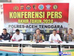 POLRES ACEH TENGGARA GELAR KONFERENSI PERS AKHIR TAHUN 2024