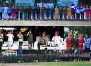 Kapolres Pelabuhan Belawan Hadiri Upacara HUT Satpol PP ke-75 dan Satlinmas ke-63 di Lapangan Benteng Medan