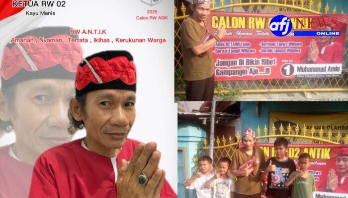 Muhammad Amin Calon RW 02 Harapan Warga Kayu Manis : Ki Golok Samber dengan Program Antik