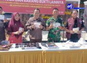 Danramil 11/KP Hadiri Acara Pemusnahan Barang Bukti di Kejaksaan Negeri Labuhanbatu Selatan