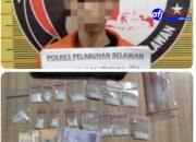 Sat Narkoba Polres Pelabuhan Belawan Tangkap Pengedar Shabu di Jalan Mangaan, Kelurahan Mabar