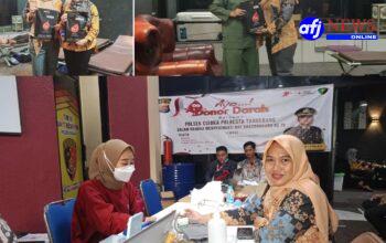 Ketua Ranting Bhayangkari Polsek Cisoka, Nyonya Aulia Anggio, Pimpin Kegiatan Donor Darah dalam Rangka Hari Bhayangkara ke-79 Tahun