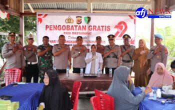 Polres Aceh Tenggara Gelar Pengobatan Gratis untuk Masyarakat di Mapolsek Lawe Alas dalam Rangka Hari Bhayangkara ke-79