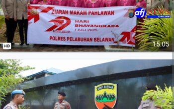 Polres Pelabuhan Belawan Gelar Ziarah ke Makam Pahlawan Sambut Hari Bhayangkara ke-79