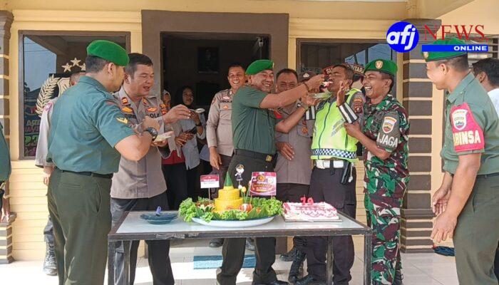 Hut ke-79 Bhayangkara Koramil 09/NL Beri Kejutan di Polsek Bilah Hilir