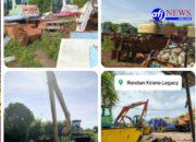 Tumpukan Alat Berat Yang Rusak UPS Badan Air Dinas LH DKI Jakarta di Nagrak Cilincing