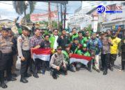 Aksi Solidaritas Driver Ojol di Asahan Berjalan Damai, Polres Asahan Bagikan Bingkisan