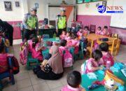 Sat Lantas Polres Pelabuhan Belawan Kenalkan Rambu Lalu Lintas Lewat Polisi Sahabat Anak