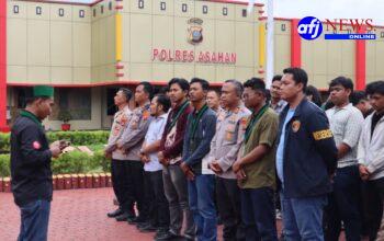 Aksi Damai HMI Cabang Kisaran-Asahan di Mapolres Asahan Berjalan Aman dan Kondusif