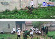 Koramil Kresek dan Warga Talok Gelar Karya Bakti Bersihkan Jalan