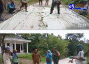 Warga Desa Sukasari Sambut kehadiran kepala desa  Dengan Gembira Dipembangunan Betonisasi Kalan