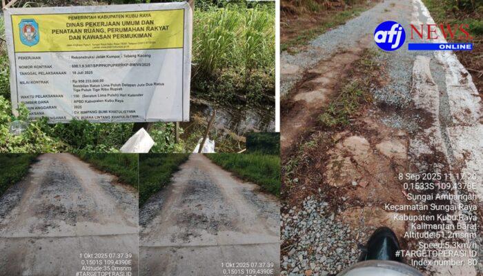 DPC LIN Desak Bupati Kubu Raya Ganti Plt Kadis PUPR, Soroti Dugaan Proyek Jalan Rp.958 Juta