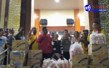 Polres Pelabuhan Belawan Salurkan Bantuan Makanan dan Minuman untuk Korban Banjir di Sekitar Komplek Martubung