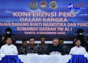KODAERAL I MUSNAHKAN 41,7 KG KETAMINE, TEGASKAN KOMITMEN TNI AL AMANKAN LAUT INDONESIA.