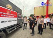 Polres Asahan Bersama MSP Peduli Salurkan Bantuan Logistik ke Tapteng dan Tapsel