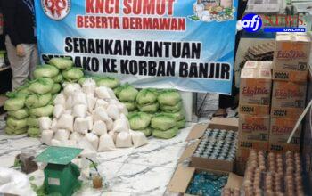 KNCI Salurkan 110 Paket Sembako dan 120 Makanan Siap Saji untuk Warga Terdampak Banjir di Hamparan Perak