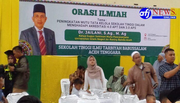 Sekolah Tinggi Ilmu Tarbiyah Babussalam Aceh Tenggara Gelar Orasi Ilmiah Tentang Peningkatan Mutu Tata Kelola