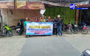 Sat Lantas Polres Pelabuhan Belawan Laksanakan Himbauan Kamseltibcarlantas di Kelurahan Rengas Pulau
