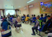 Sat Lantas Polres Pelabuhan Belawan Sosialisasikan Keselamatan Berlalu Lintas kepada Karyawan PT. Leong Hup Jayaindo