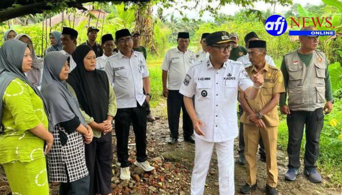 Terjawab Jalan Setapak Yang Belum di Perbaiki di Cimanggis Kabupaten Bogor : Sidak Kades H. Abdul Aziz Anwar, SE Ternyata Jalan Pribadi Warga