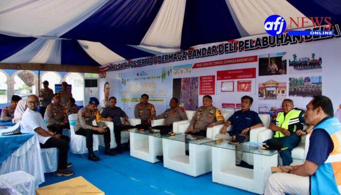 Kapolres Belawan Dampingi PJU Polda Sumut Cek Pos Terpadu di Dermaga Bandar Deli, Pastikan Kesiapan Mudik Aman