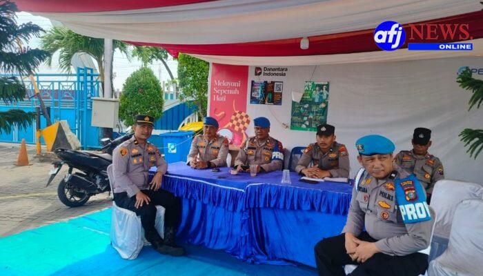 Kasi Propam Polres Pelabuhan Belawan Cek Kedisiplinan Personel Pos PAM dan Pos Terpadu Arus Balik Lebaran