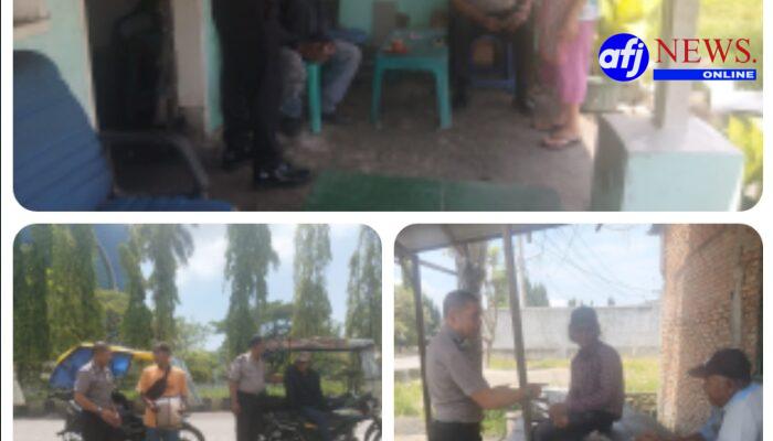 Sat Binmas Polres Pelabuhan Belawan Sambangi Warga Belawan II, Sampaikan Himbauan Kamtibmas