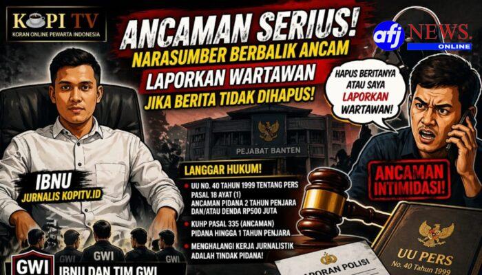 Terendus Upaya Bungkam Pemberitaan, Jurnalis Kopitv.id dan GWI Siap Laporkan Dugaan Intimidasi oleh Narasumber