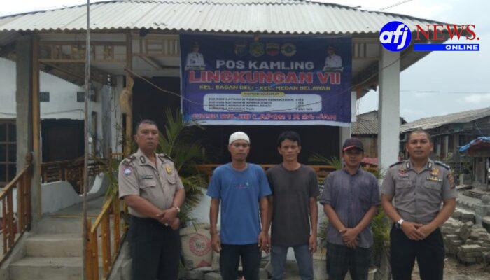 Sat Binmas Polres Pelabuhan Belawan Sambangi Pos Kamling Bagan Deli