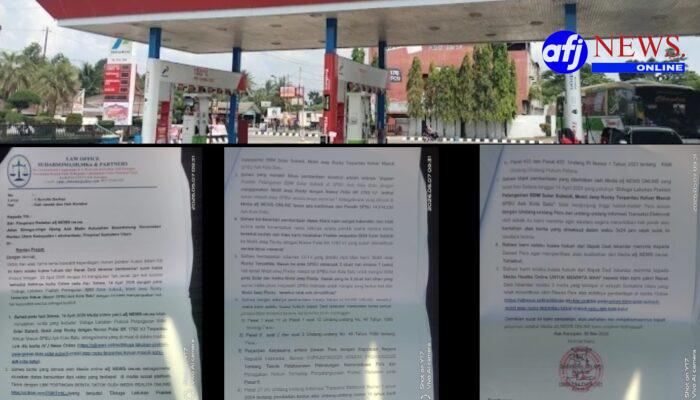 Klarifikasi: SPBU Aek Kota Batu Sampaikan Klarifikasi dan Koreksi  Pelangsiran BBM Subsidi
