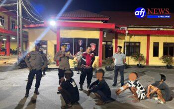 Patroli Gabungan Polres Pelabuhan Belawan Tangkap 4 Pelaku Pungli di Sicanang
