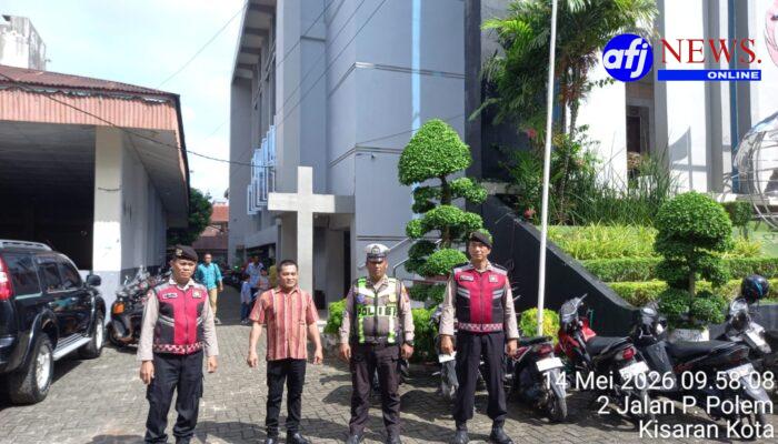 Polres Asahan Laksanakan Pengamanan Ibadah Kenaikan Isa Almasih 2026