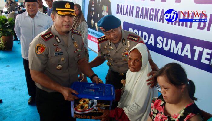 Sambut Hari Bhayangkara ke-80, Polda Sumut dan Polres Pelabuhan Belawan Bagikan 1.500 Paket Sembako