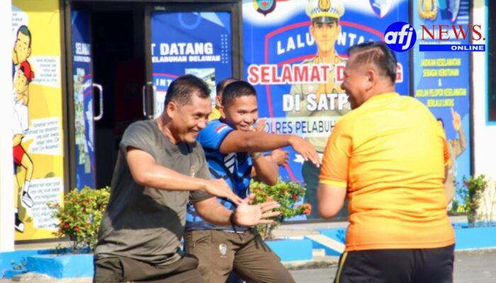 Polres Pelabuhan Belawan Gelar Olahraga Bersama Meriahkan HUT Bhayangkara ke-80 Tahun 2026