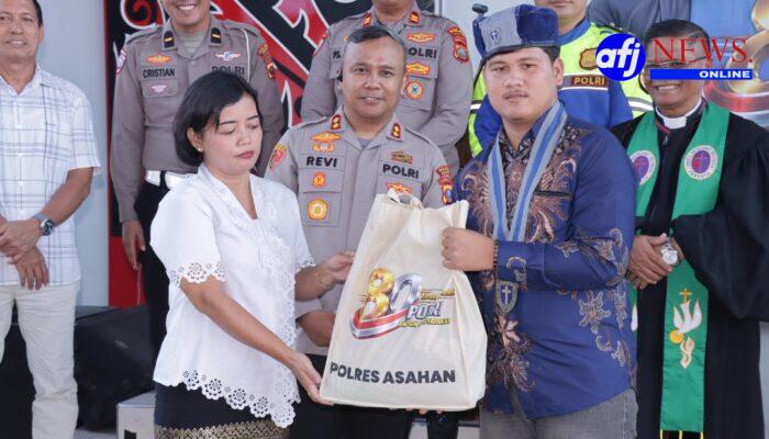 Polres Asahan Gelar Bakti Sosial Bersama GMKI Dalam Rangka Hut Bhayangkara Ke 80 Tahun 2026