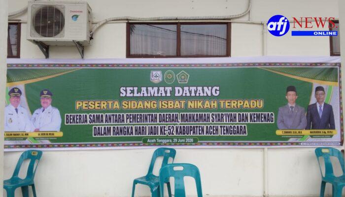 Sidang Isbat Nikah Terpadu Digelar dalam Rangka HUT ke-52 Kabupaten Aceh Tenggara