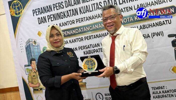 BPN dan PWI Labuhanbatu Teken MoU, Sinergikan Peran Pers Dukung Pelayanan dan Digitalisasi Data