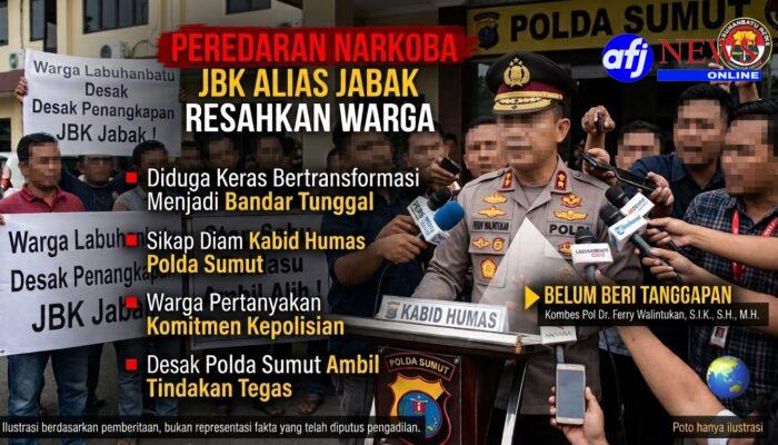 Polisi Diduga Tutup Mata Terkait JBK Alias Jabak, Kabid Humas Polda Sumut Masih Bungkam