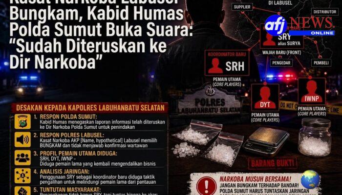Kasat Narkoba Labusel Bungkam, Kabid Humas Polda Sumut Buka Suara: “Sudah Diteruskan ke Dir Narkoba”