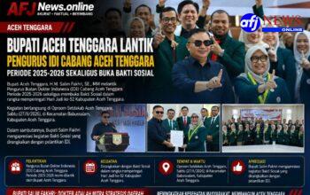 Bupati Salim Fakhri Lantik Pengurus IDI Aceh Tenggara dan Buka Bakti Sosial HUT ke-52 Agara