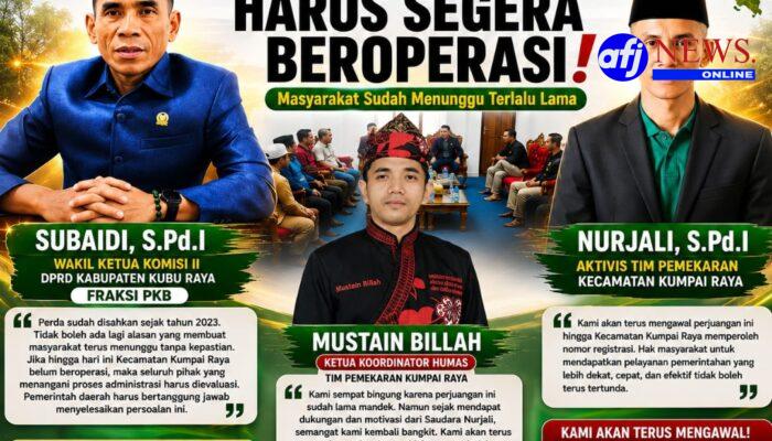 Subaidi dan Nurjali Desak Pemda Bongkar Penyebab Mandeknya Operasional Kecamatan Kumpai Raya