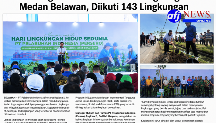 Pelindo Regional 1 Gelar Lomba Lingkungan di Belawan, Libatkan 143 Lingkungan dari 6 Kelurahan