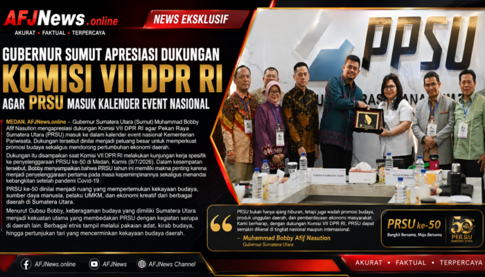 Gubernur Sumut Apresiasi Komisi VII DPR RI, “PRSU Masuk Dalam Event Nasional Kementrian Parawisata
